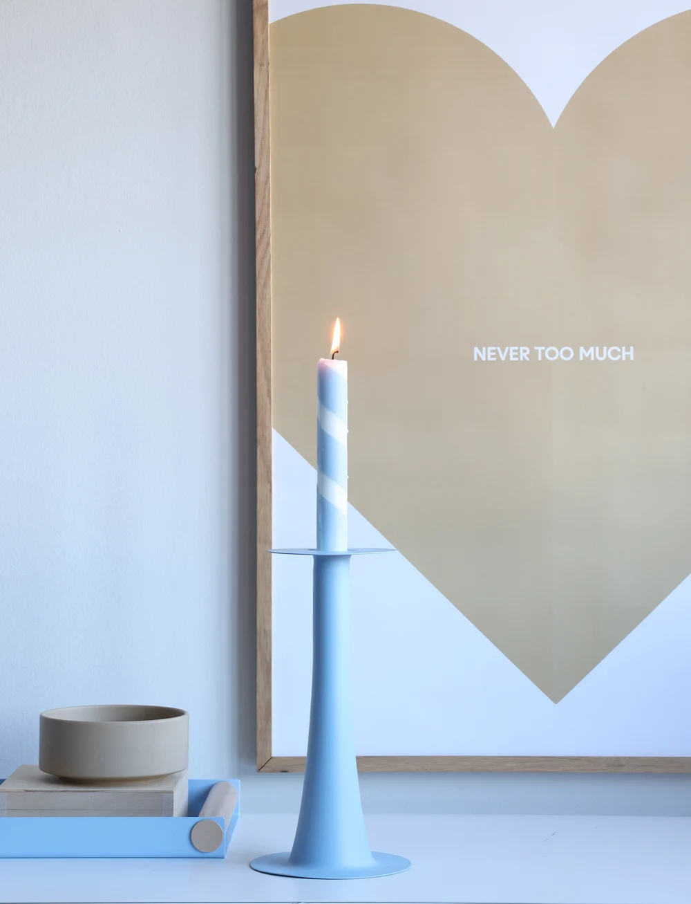 Design Letters - Trumpet. 2-in-1 Vase & candle holder - shop by price - blue - 3