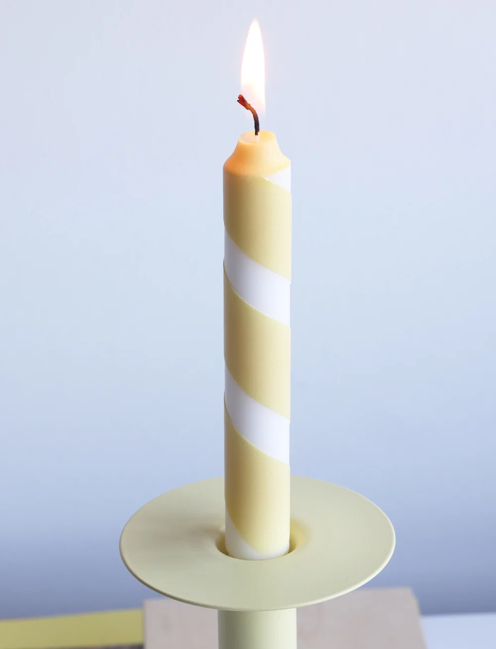 Design Letters - Trumpet. 2-in-1 Vase & candle holder - candlesticks - yellow - 3