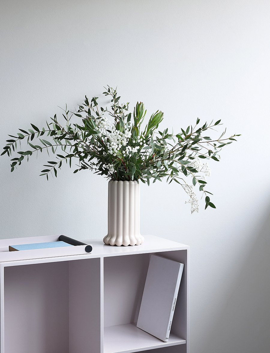 Design Letters - Tubular Vase - vasen - beige - 0