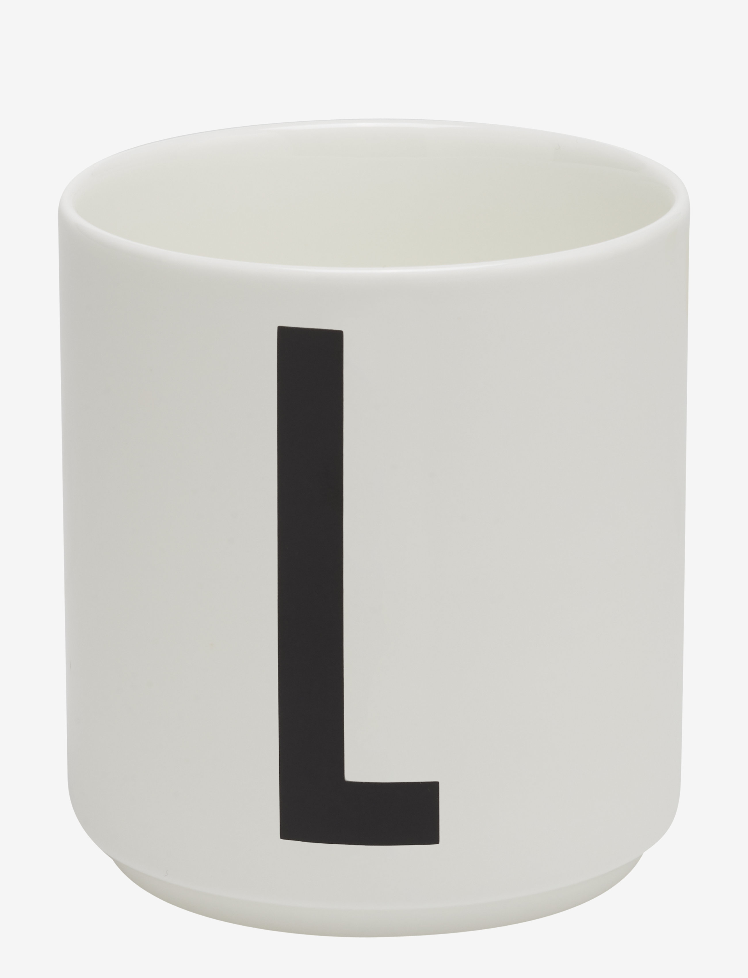 Porcelain cup a-z, æ, ø - WHITE
