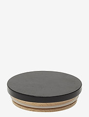Wooden lid for porcelain cup - BLACK