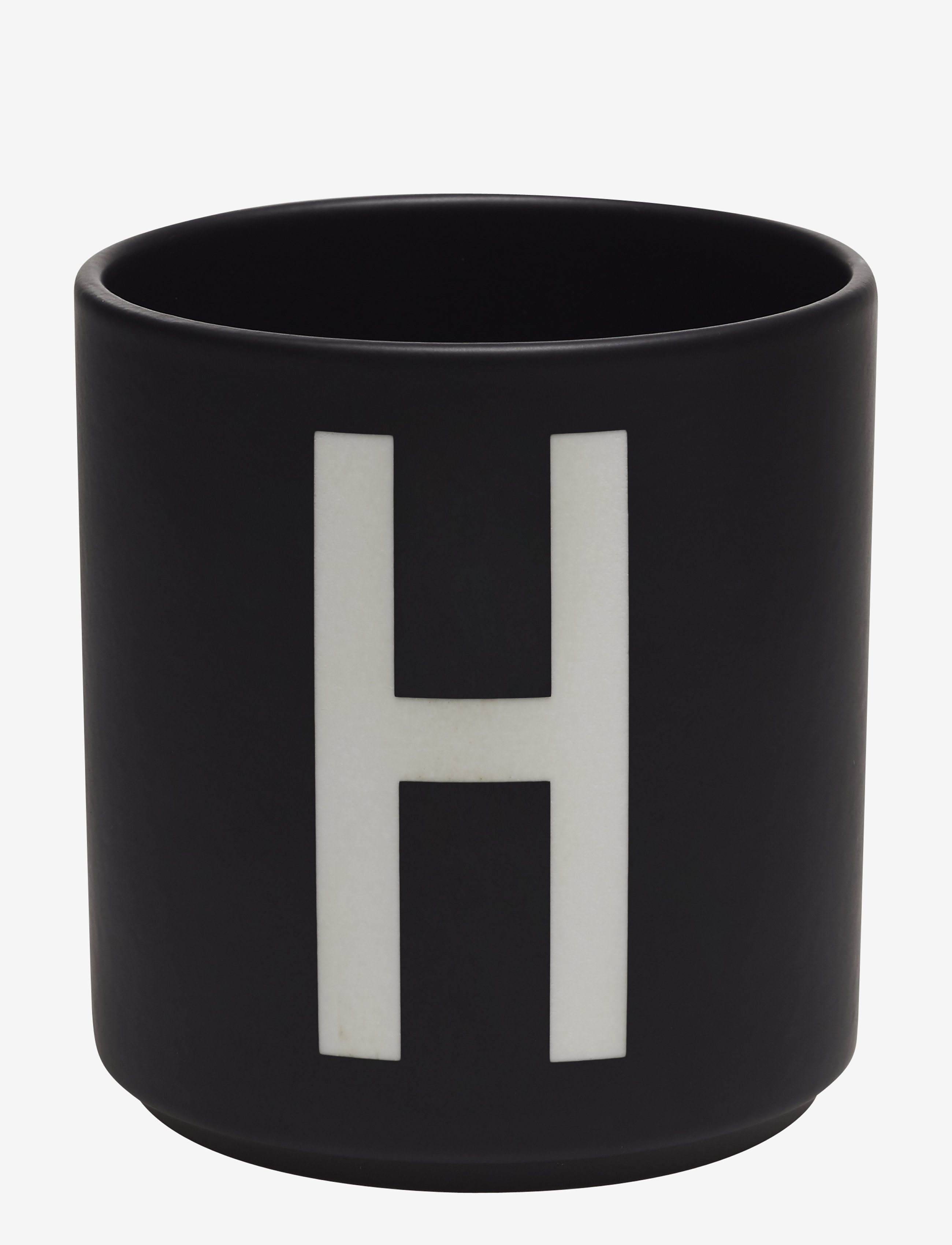 Design Letters Black Porcelain Cups A-Z - Kids home - BLACK / black