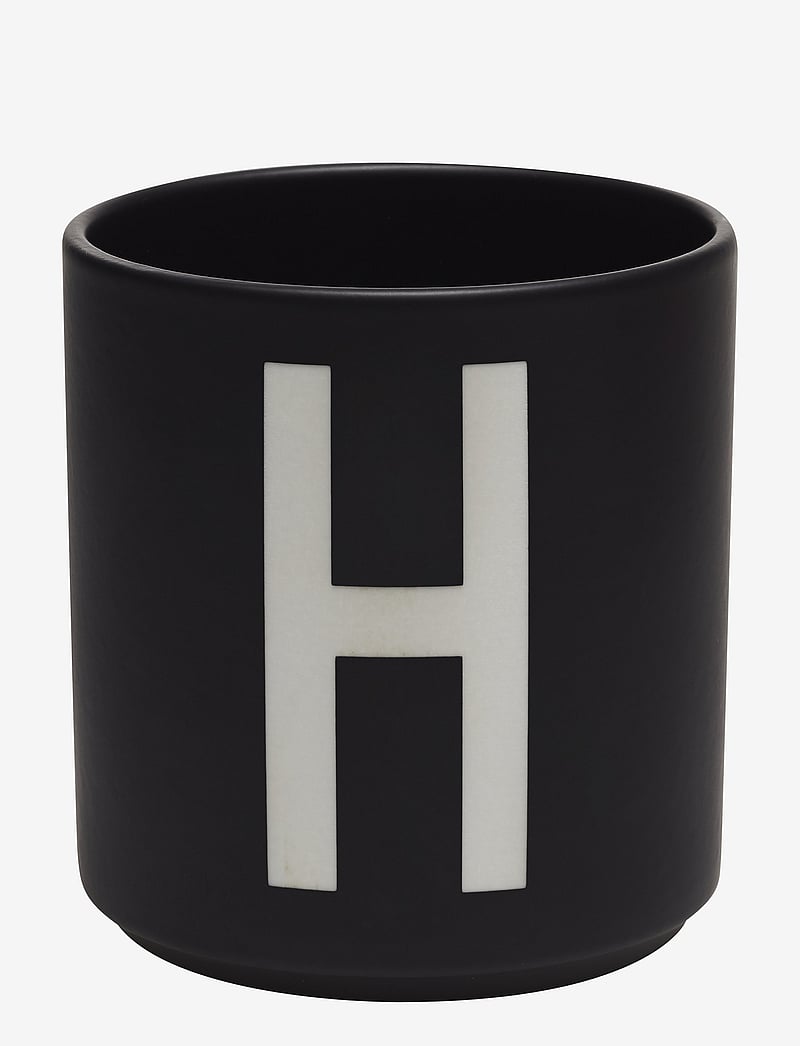 Design Letters - Black Porcelain Cups A-Z - køb efter pris - black - 0
