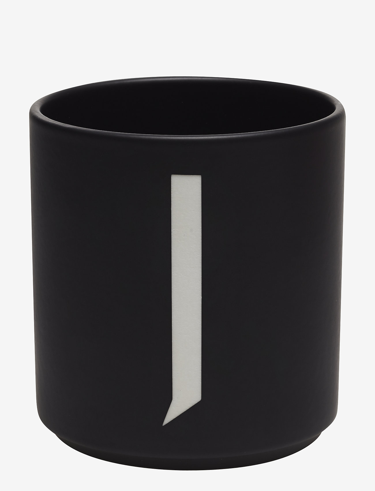 Design Letters - Black Porcelain Cups A-Z - najniższe ceny - black - 0
