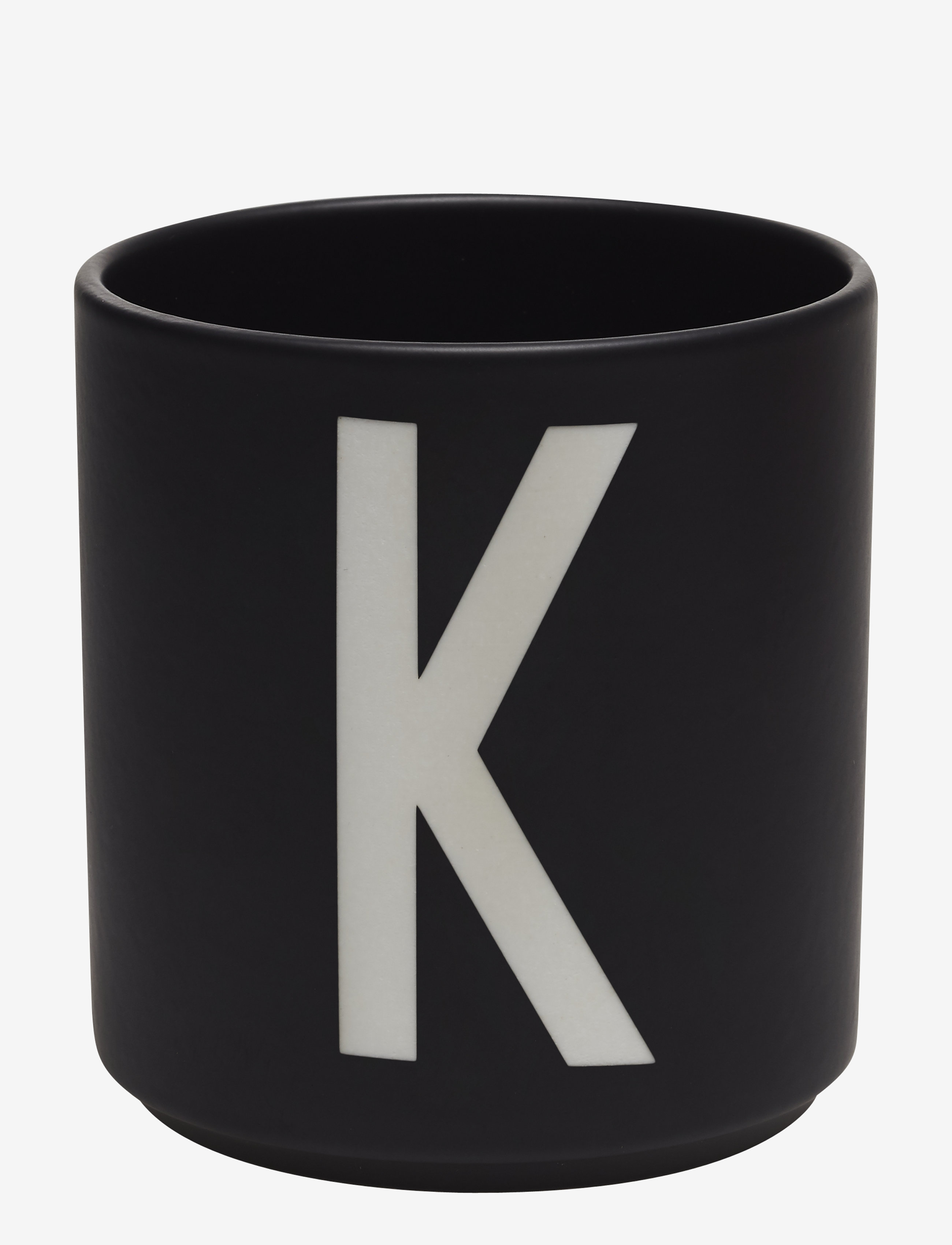 Black Porcelain Cups A-Z - BLACK