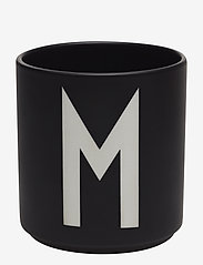 Design Letters - Black Porcelain Cups A-Z - najniższe ceny - black - 0