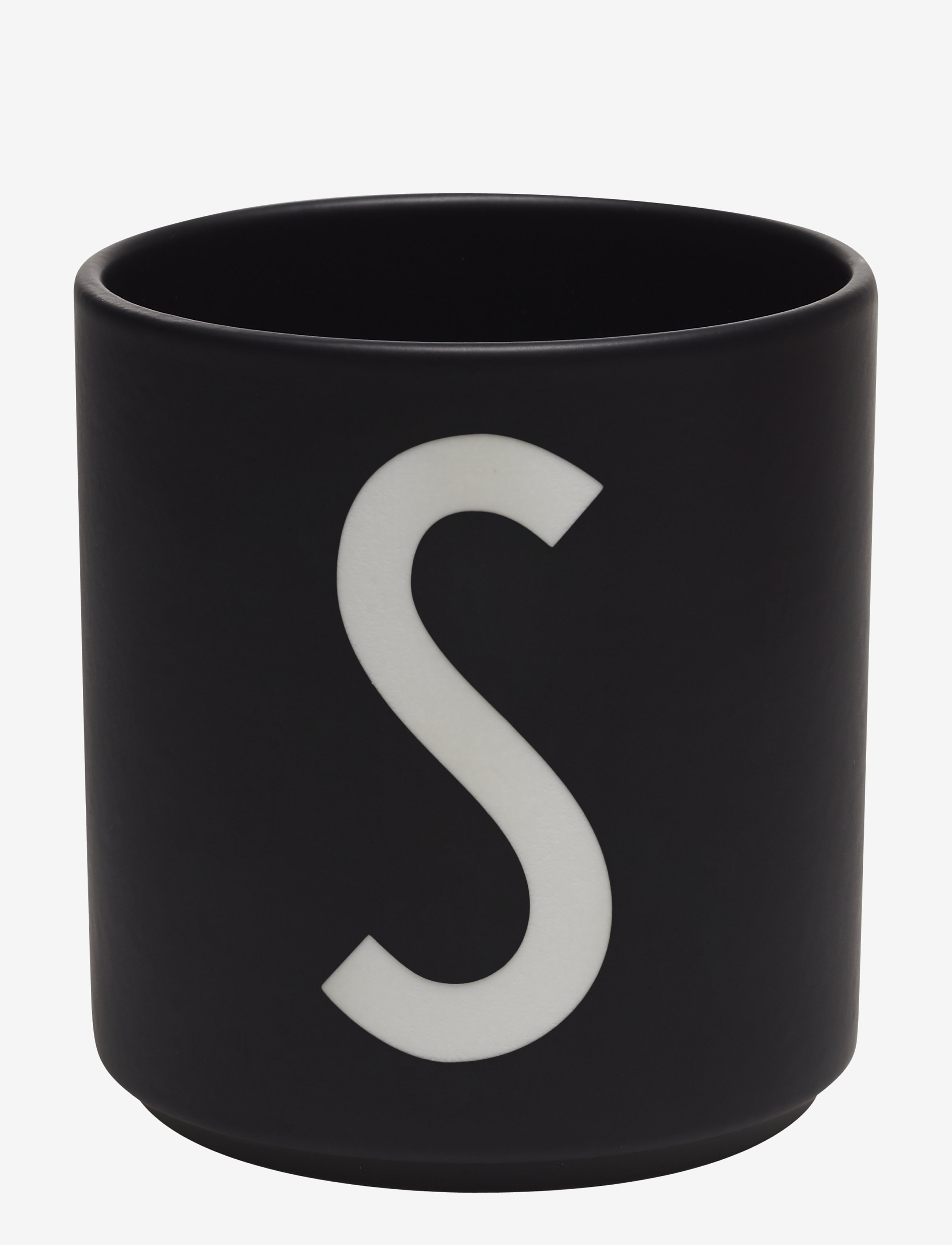 Black Porcelain Cups A-Z - BLACK