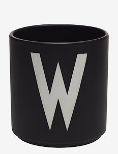 Black Porcelain Cups A-Z, Design Letters
