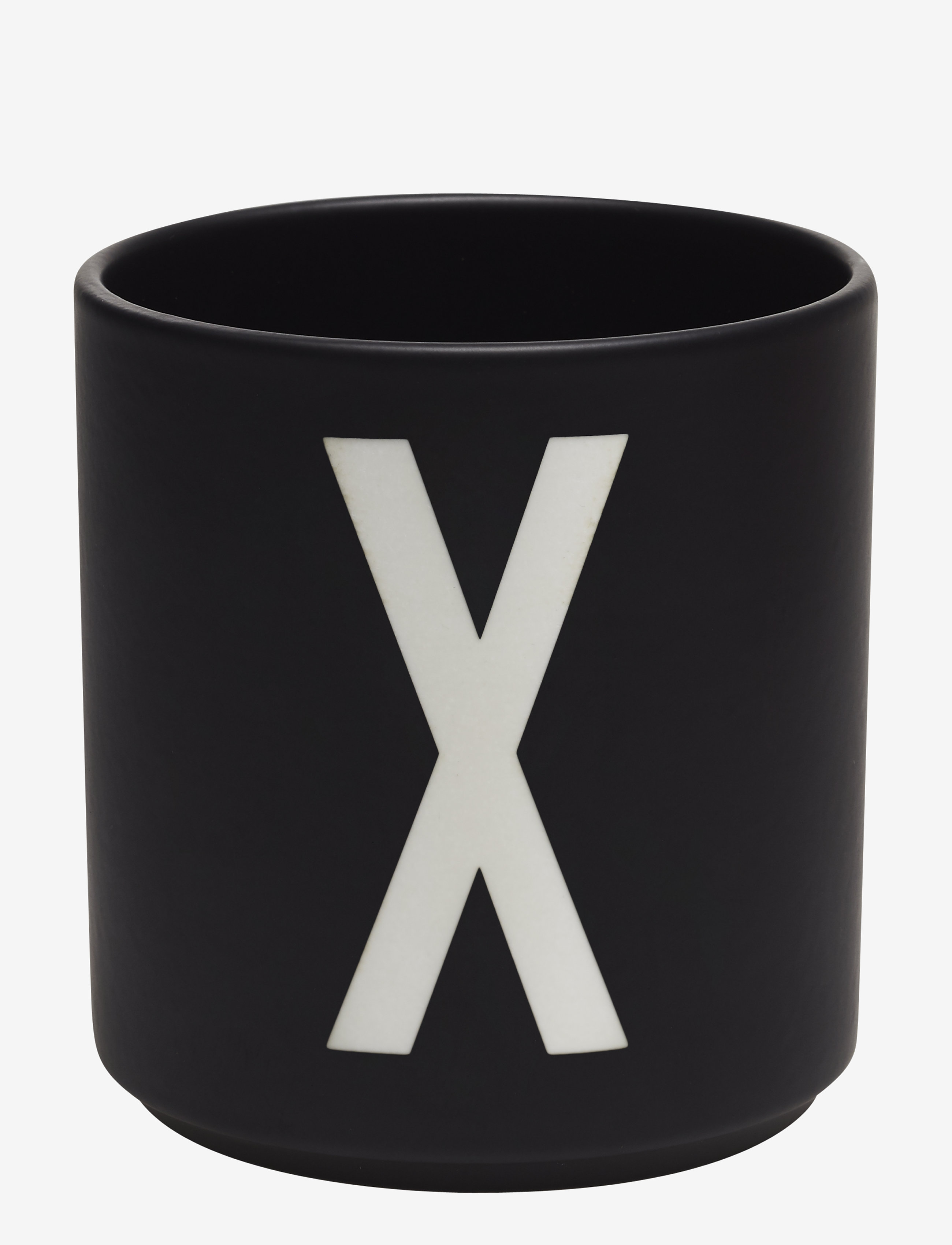 Black Porcelain Cups A-Z - BLACK