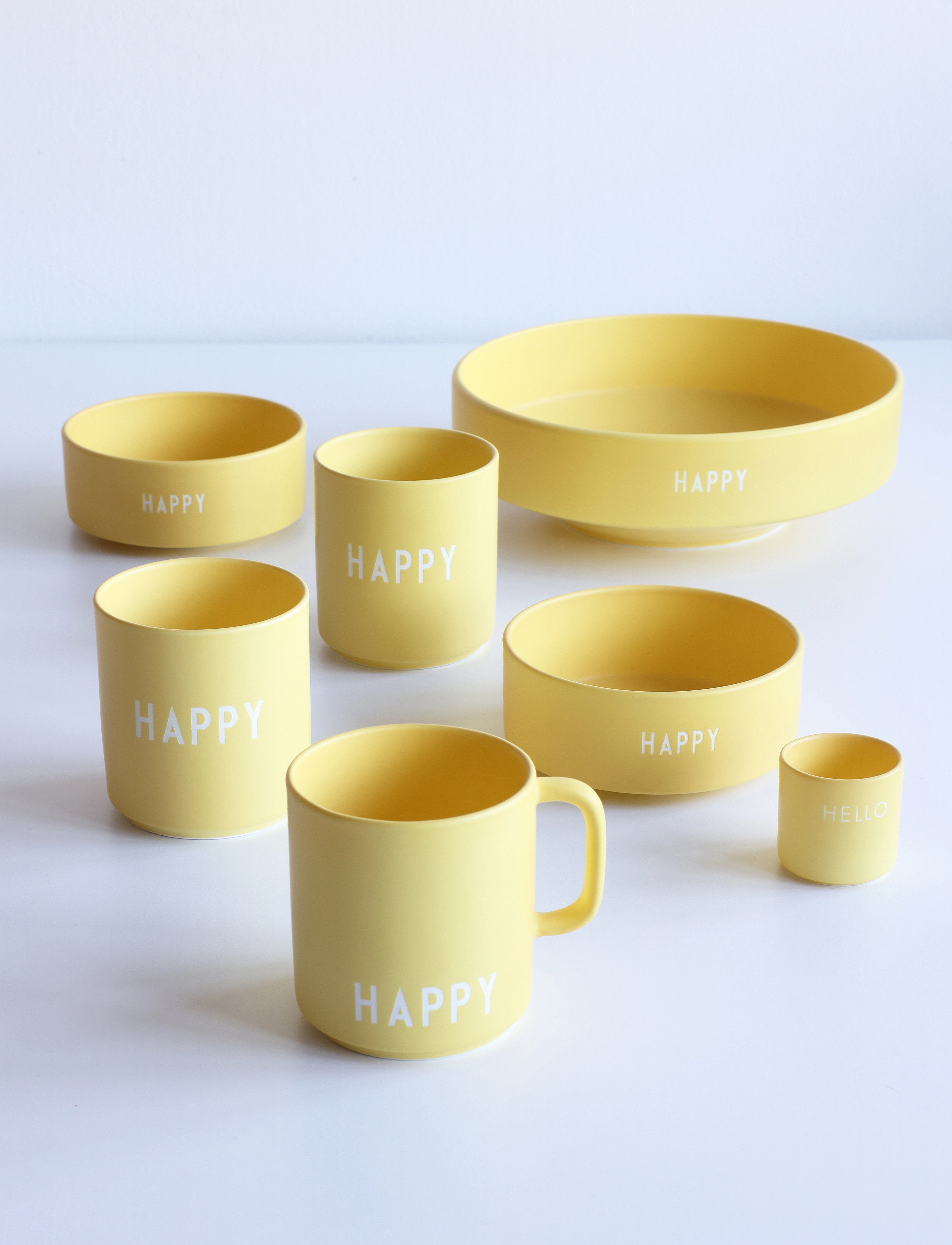 Design Letters Snack Bowl, 12X 12X 6 cm, Yellow, Skåle Og Serveringsfade > Serveringsskåle, Unisex