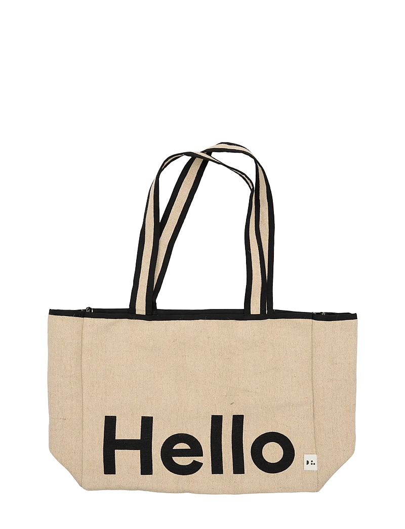 Design Letters - Hello travel bag - køb efter pris - natural / black - 0