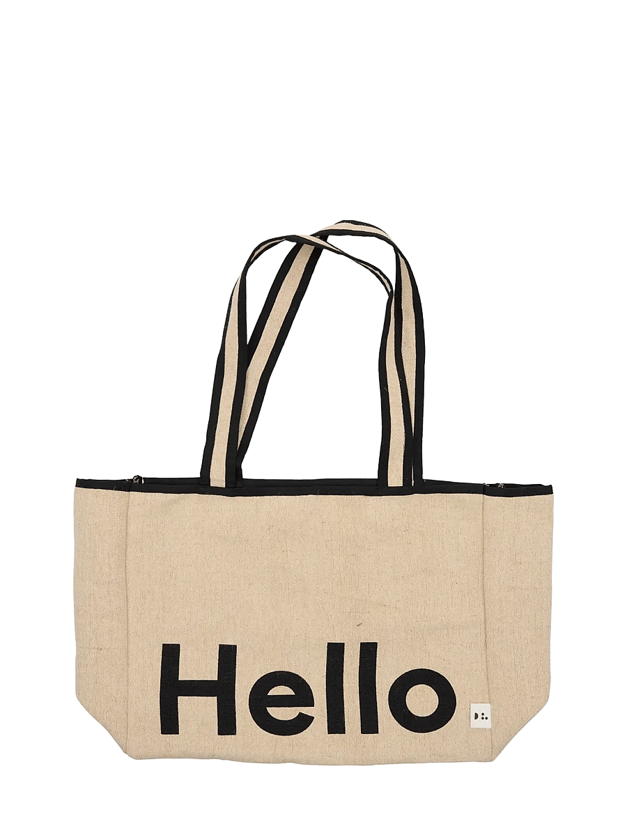 Design Letters - Hello travel bag - sacs de rangement - natural / black - 1