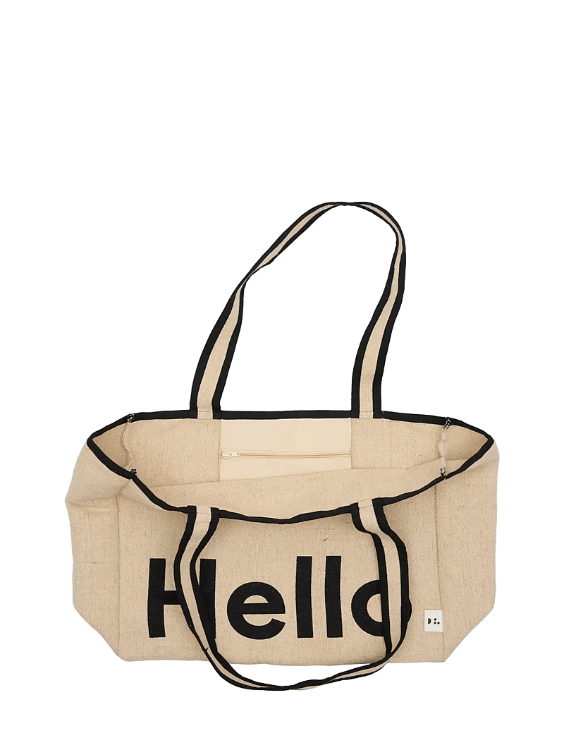 Design Letters - Hello travel bag - køb efter pris - natural / black - 1