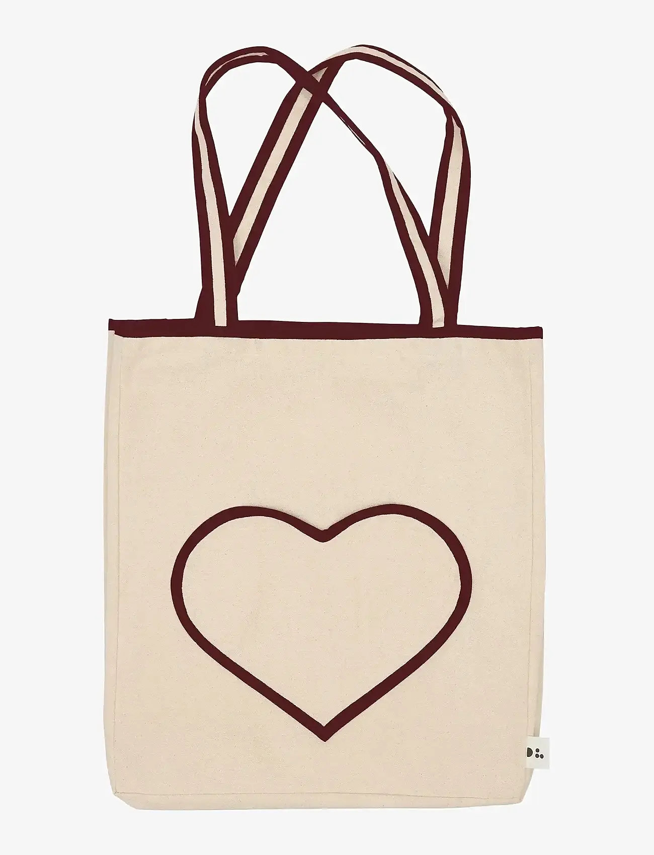 Design Letters - In My Heart. Travel bag - tote bags - natural / syrrah burgundy - 0