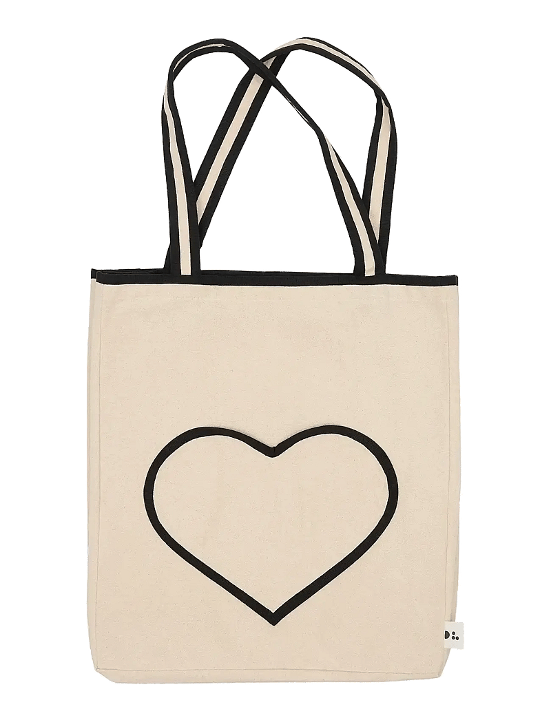 Design Letters - In My Heart. Travel bag - tote bags - natural / black - 0