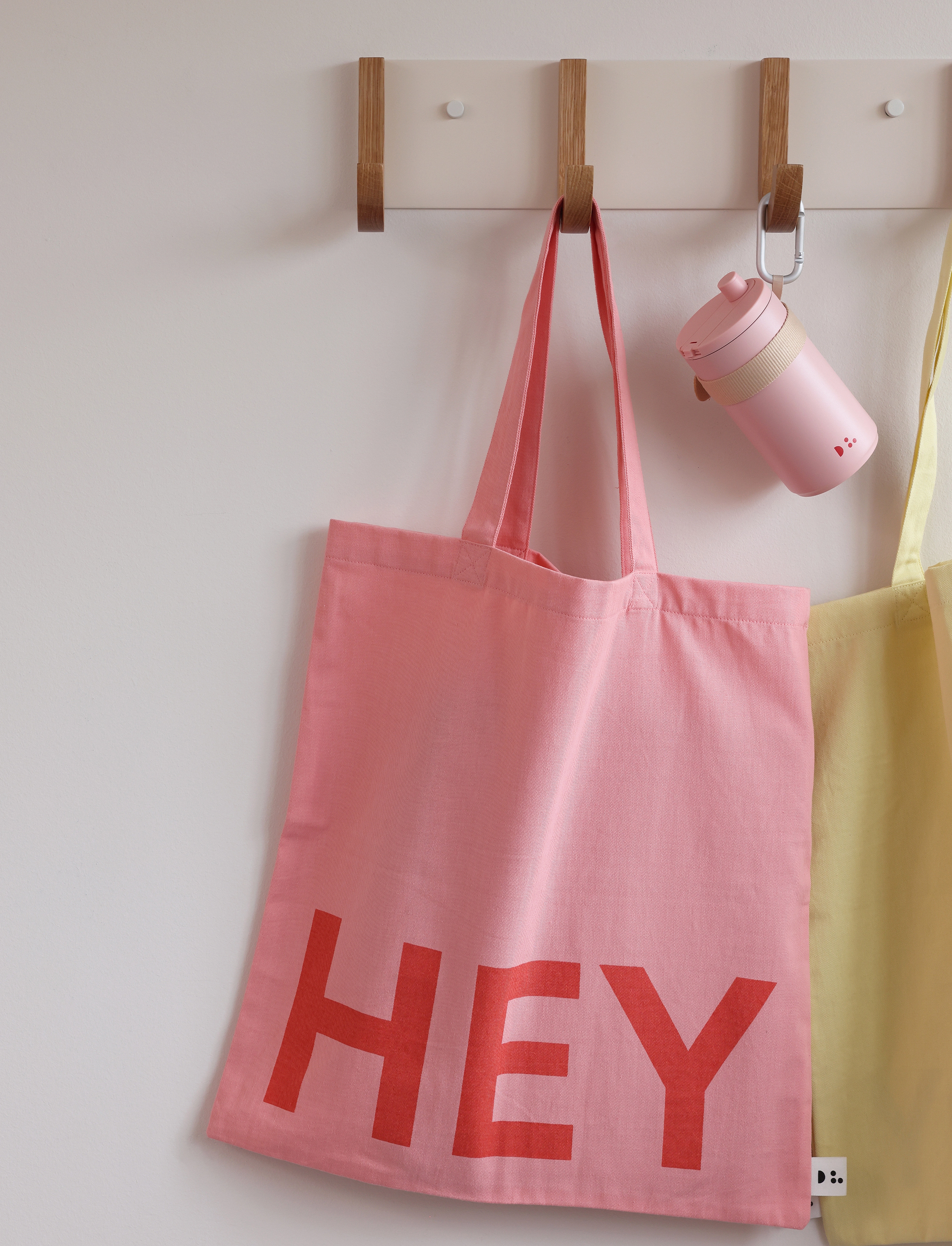 Design Letters Dl Tote Bag, One Size, Pink, Tasker > Totes, Dame