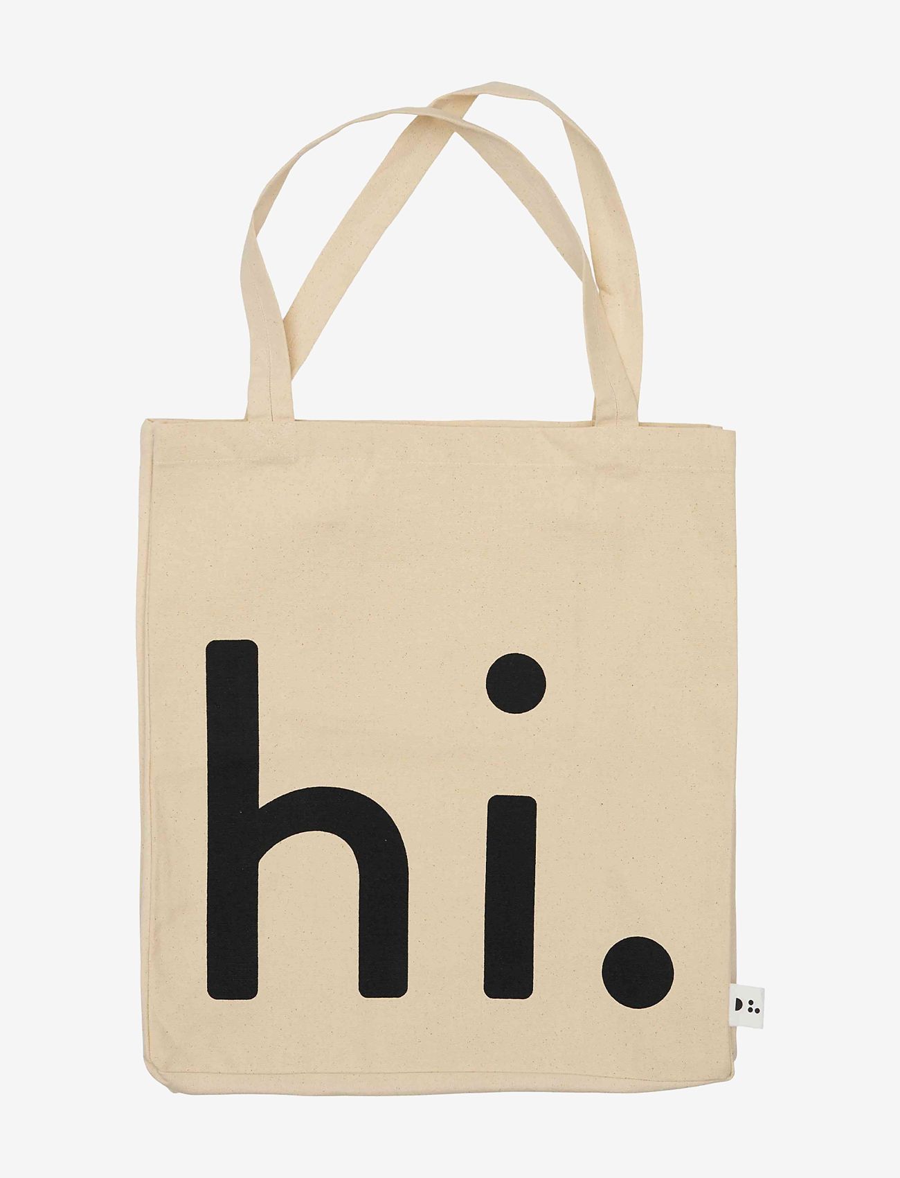 Design Letters - hi. Travel bag - tote bags - natural / black - 0