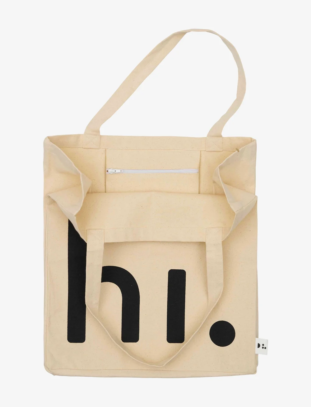 Design Letters - hi. Travel bag - tote bags - natural / black - 2