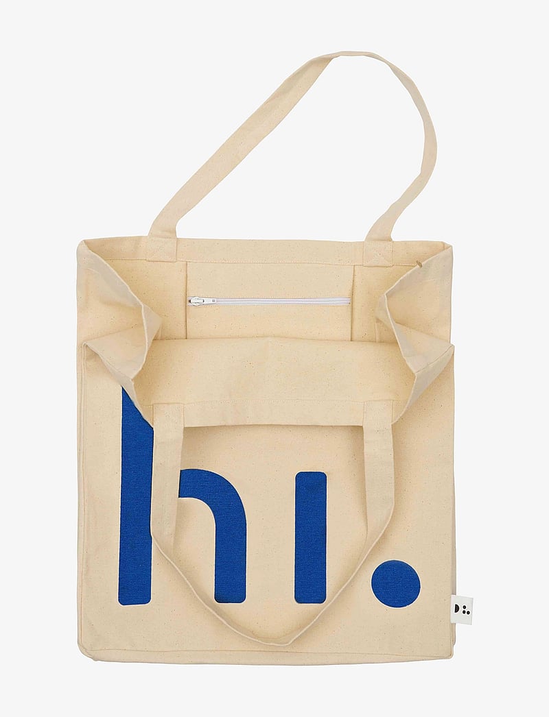 Design Letters - hi. Travel bag - sacs en toile - natural / cobalt blue 2728c - 2
