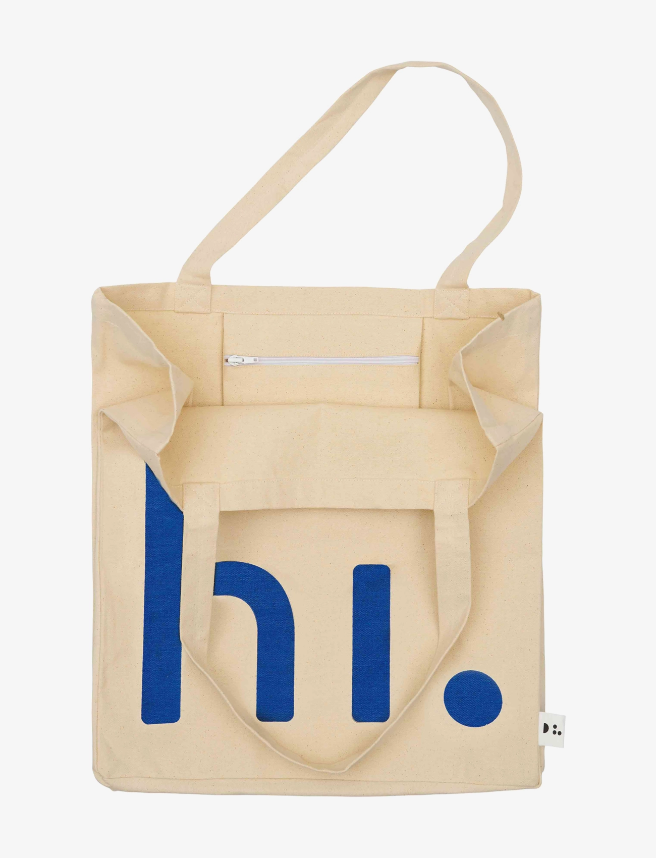 Design Letters - hi. Travel bag - tote-stiilis kotid - natural / cobalt blue 2728c - 2