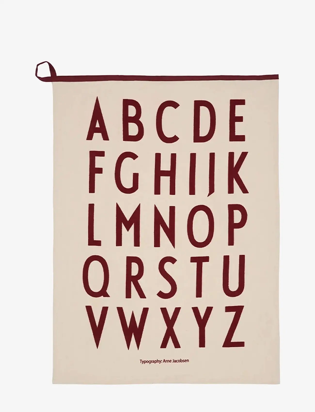 Design Letters - Premium Classic Tea towel - tea towels - natural / syrrah burgundy - 1