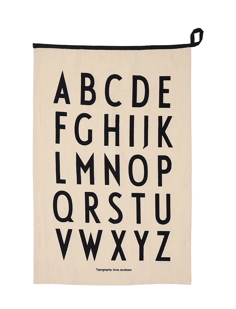 Design Letters - Premium Classic Tea towel - shop etter pris - natural / black - 0