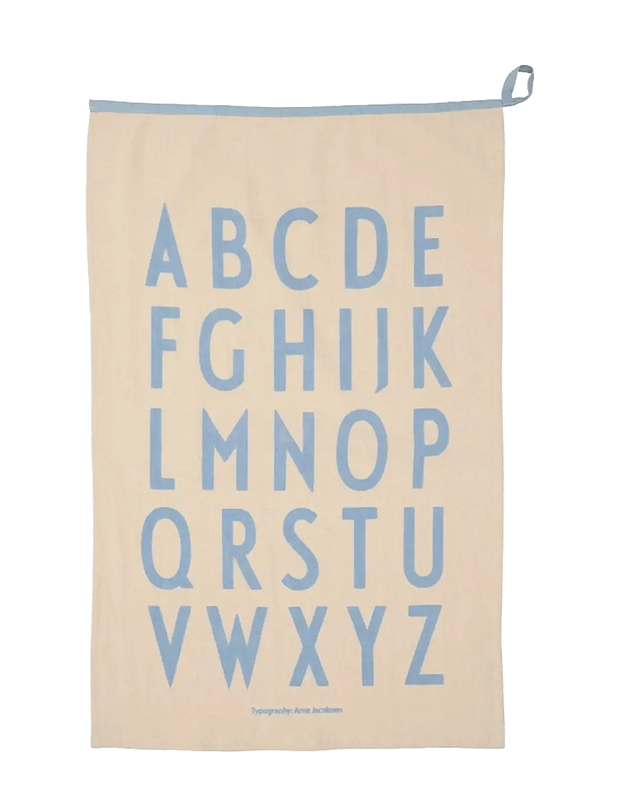 Design Letters - Premium Classic Tea towel - küchenhandtücher - natural / light blue - 1