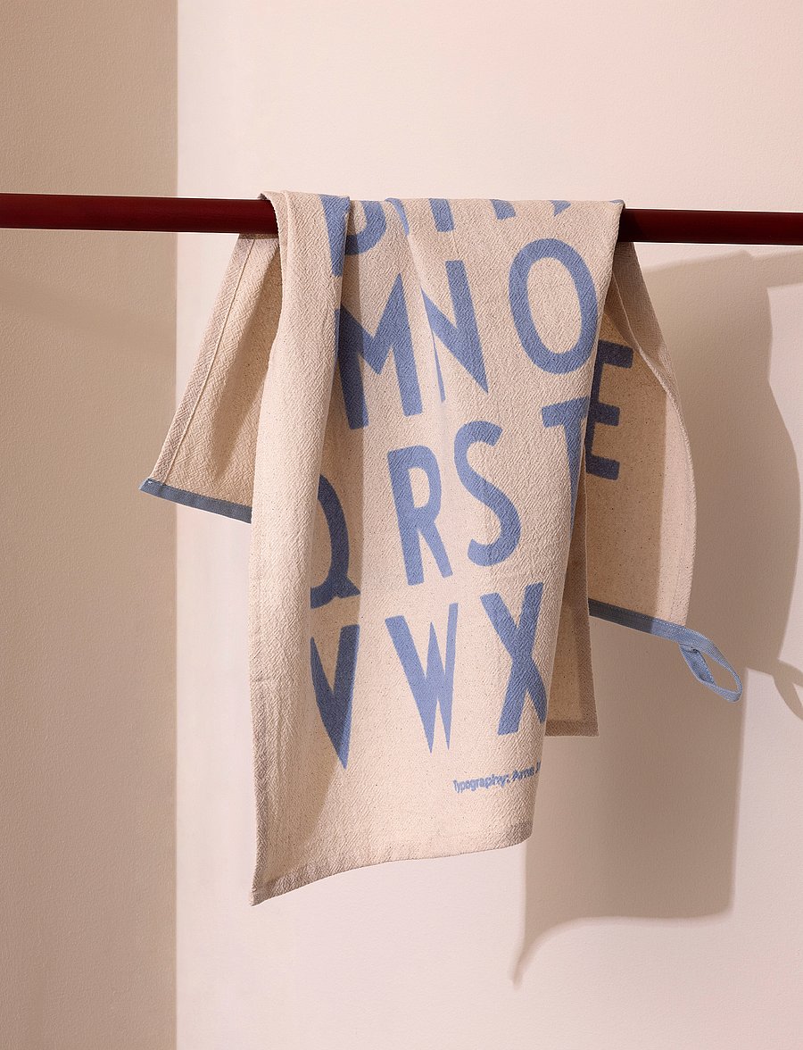 Design Letters - Premium Classic Tea towel - küchenhandtücher - natural / light blue - 0