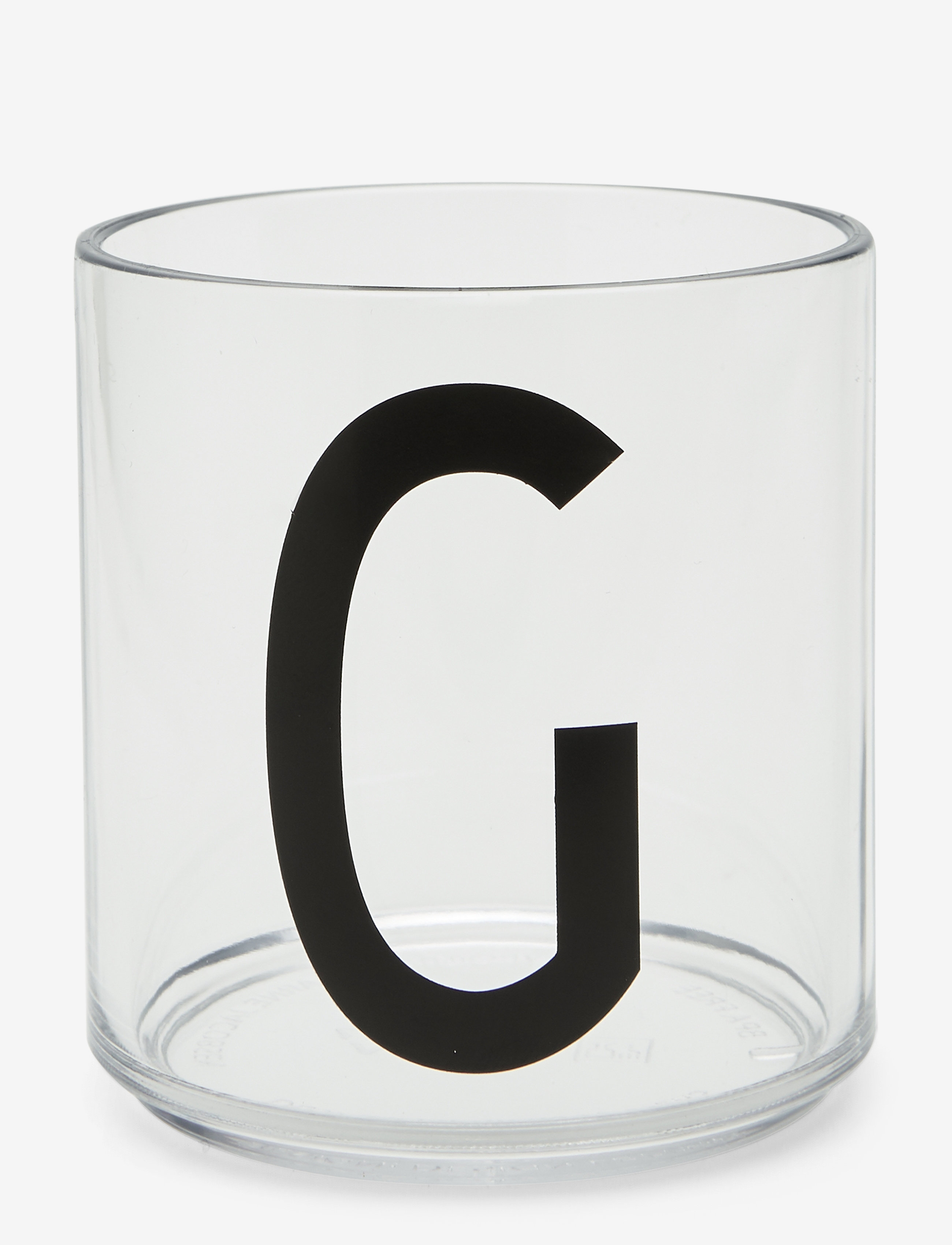 Design Letters Kids Personal Drinking Glass A-Z - Spisetid - TRANSPARENT / white