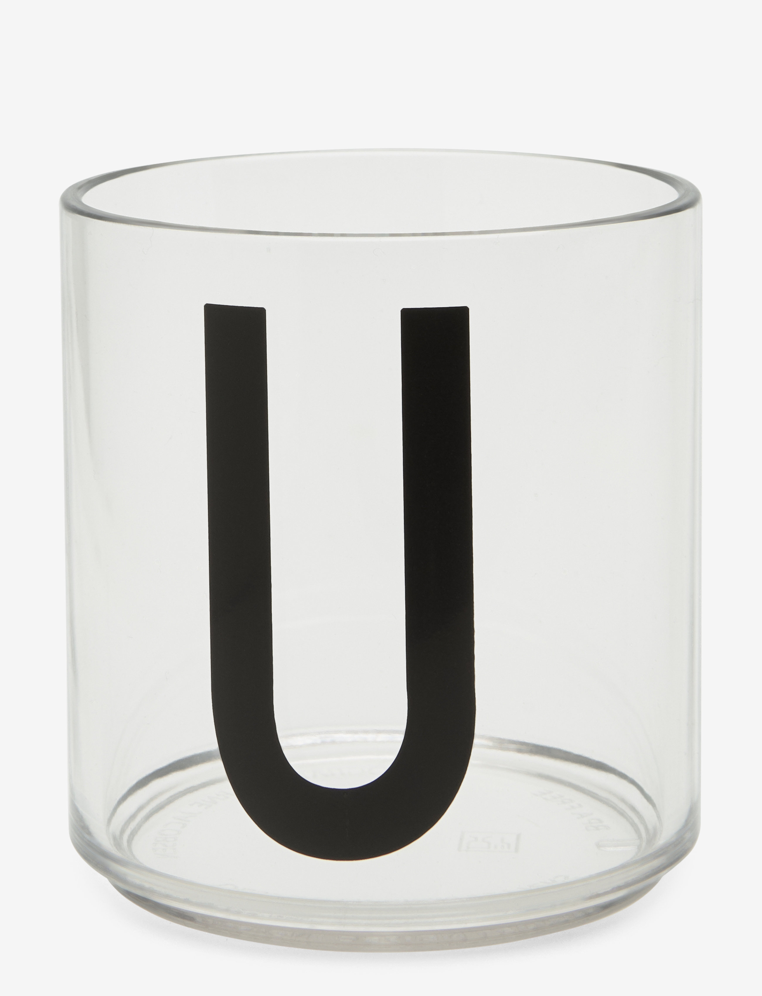 Design Letters Kids Personal Drinking Glass A-Z, Ø7 cm, White, Kopper & Krus > Kopper, Børn