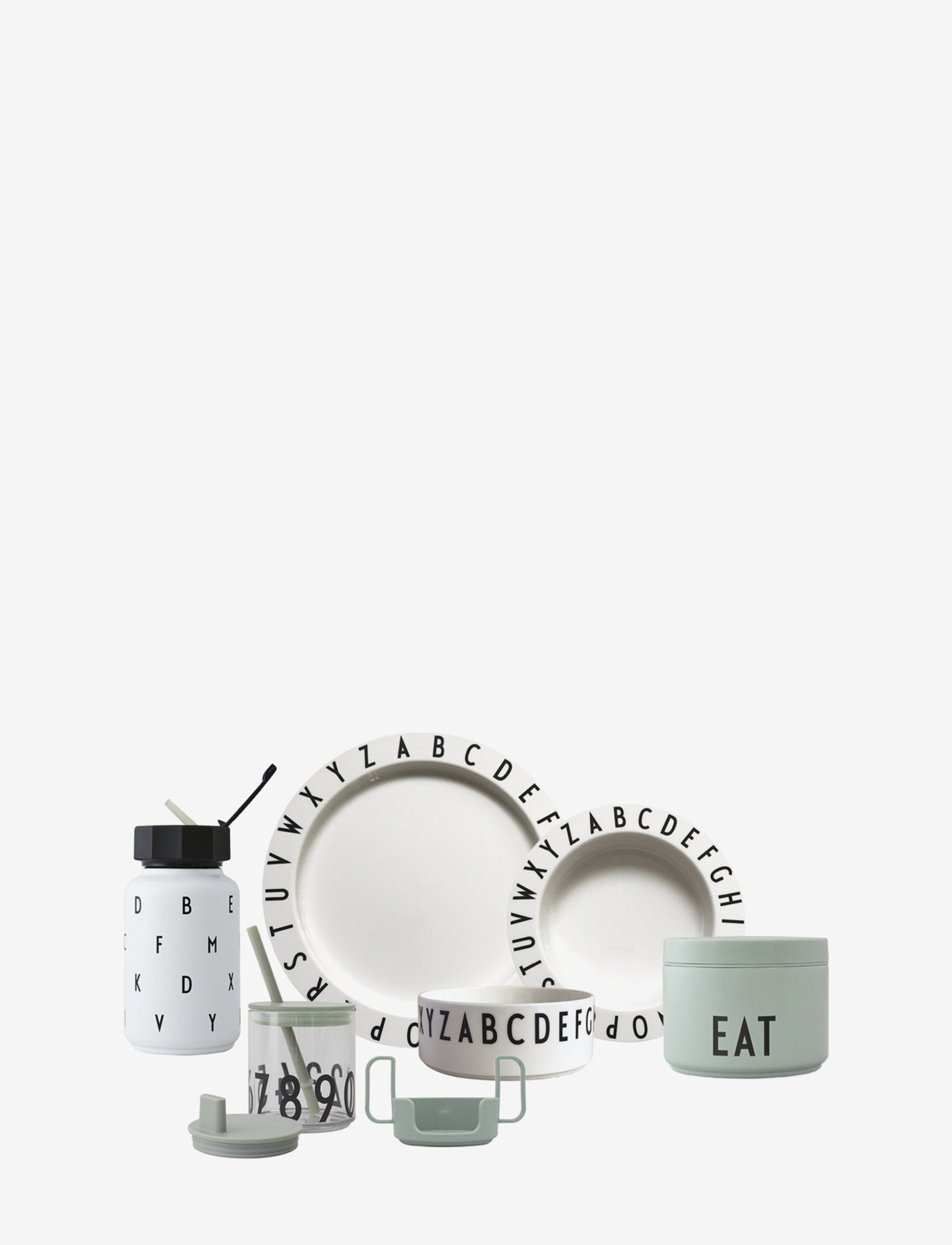 DESIGN LETTERS Eat & Learn Tritan Gift Box Premium Grün - One Size - Kinder