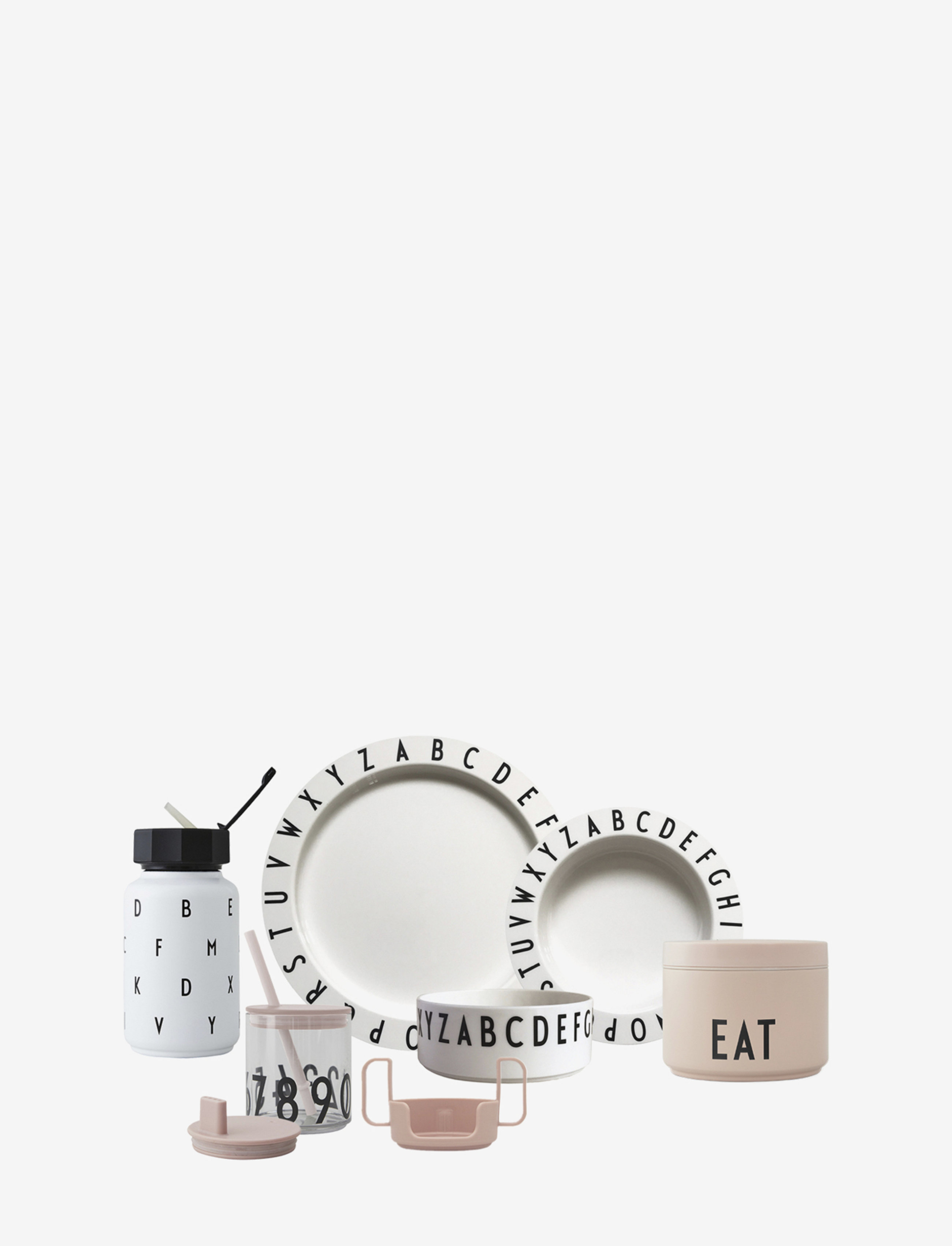 Design Letters Eat & Learn Tritan Gift Box Premium, One Size, Meal Time, Rosa - Dinner Sets, Kinder