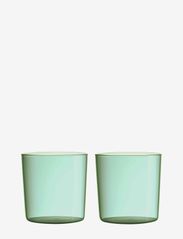 Kids coloured Eco drinking glass (set of 2 pcs) - GREEN