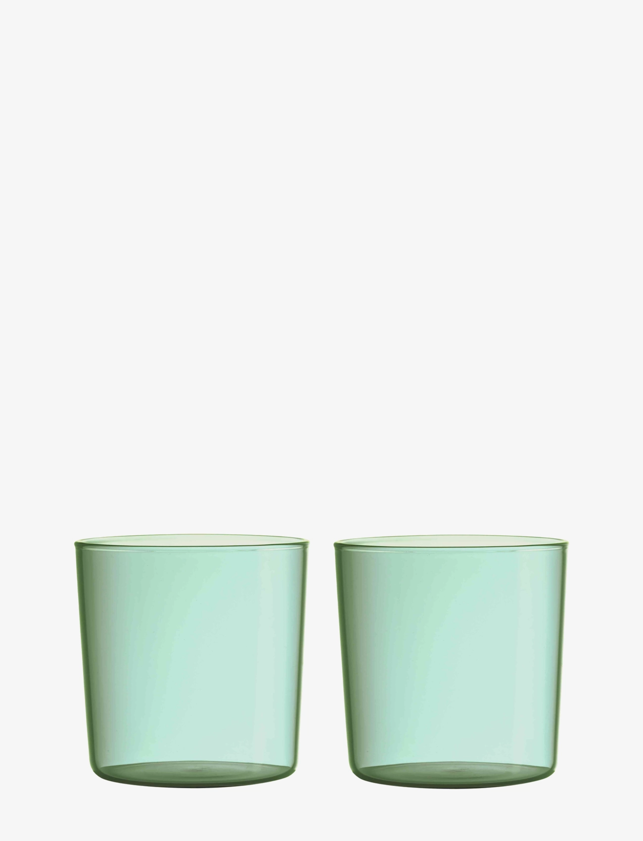 Design Letters Kids coloured Eco drinking glass (set of 2 pcs) - Toitmine - GREEN / green