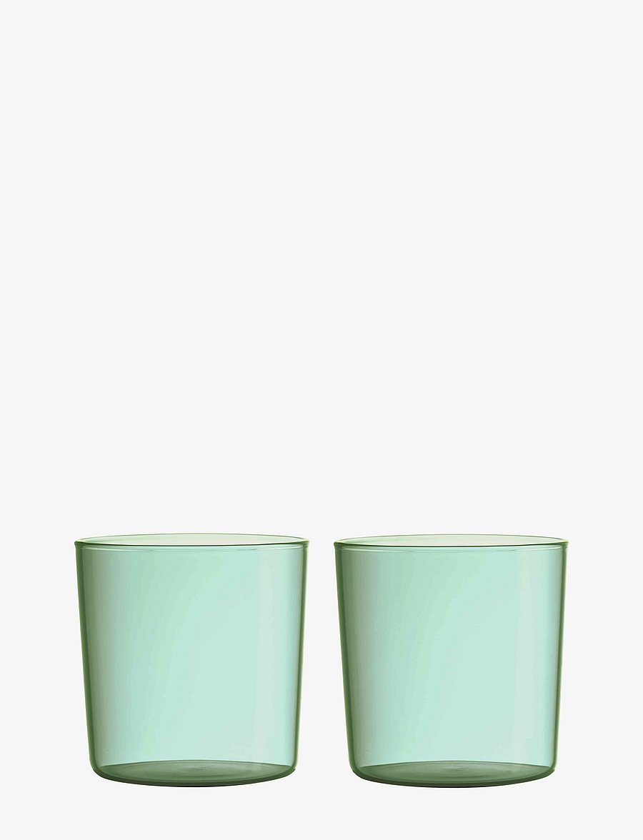 Design Letters - Kids coloured Eco drinking glass (set of 2 pcs) - gobelets à bec - green - 1
