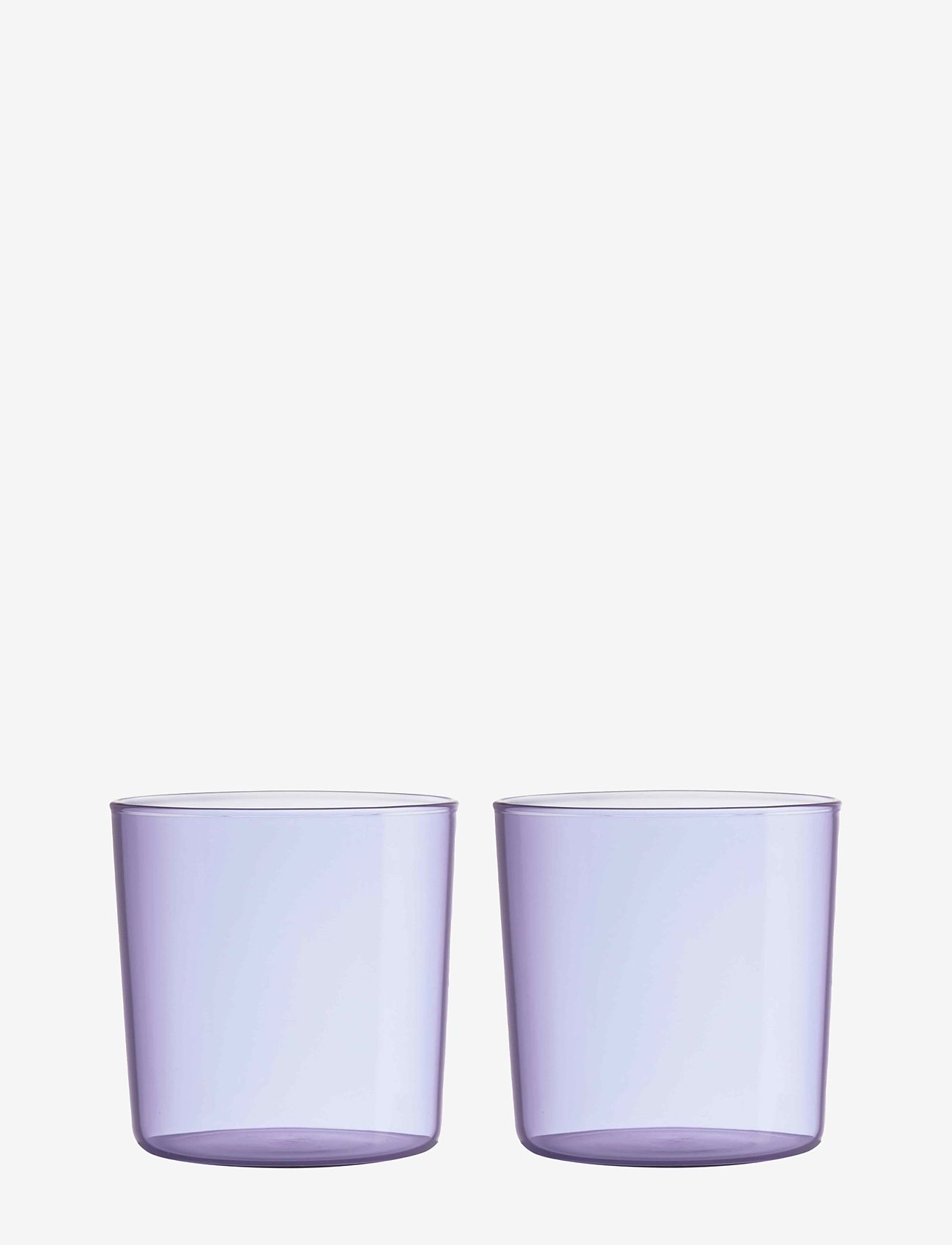 Design Letters - Kids coloured Eco drinking glass (set of 2 pcs) - babyflasker - purple - 0