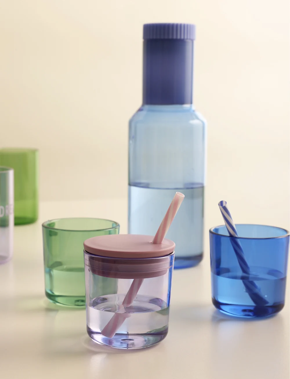 Design Letters - Kids coloured Eco drinking glass (set of 2 pcs) - joogitassid - purple - 2