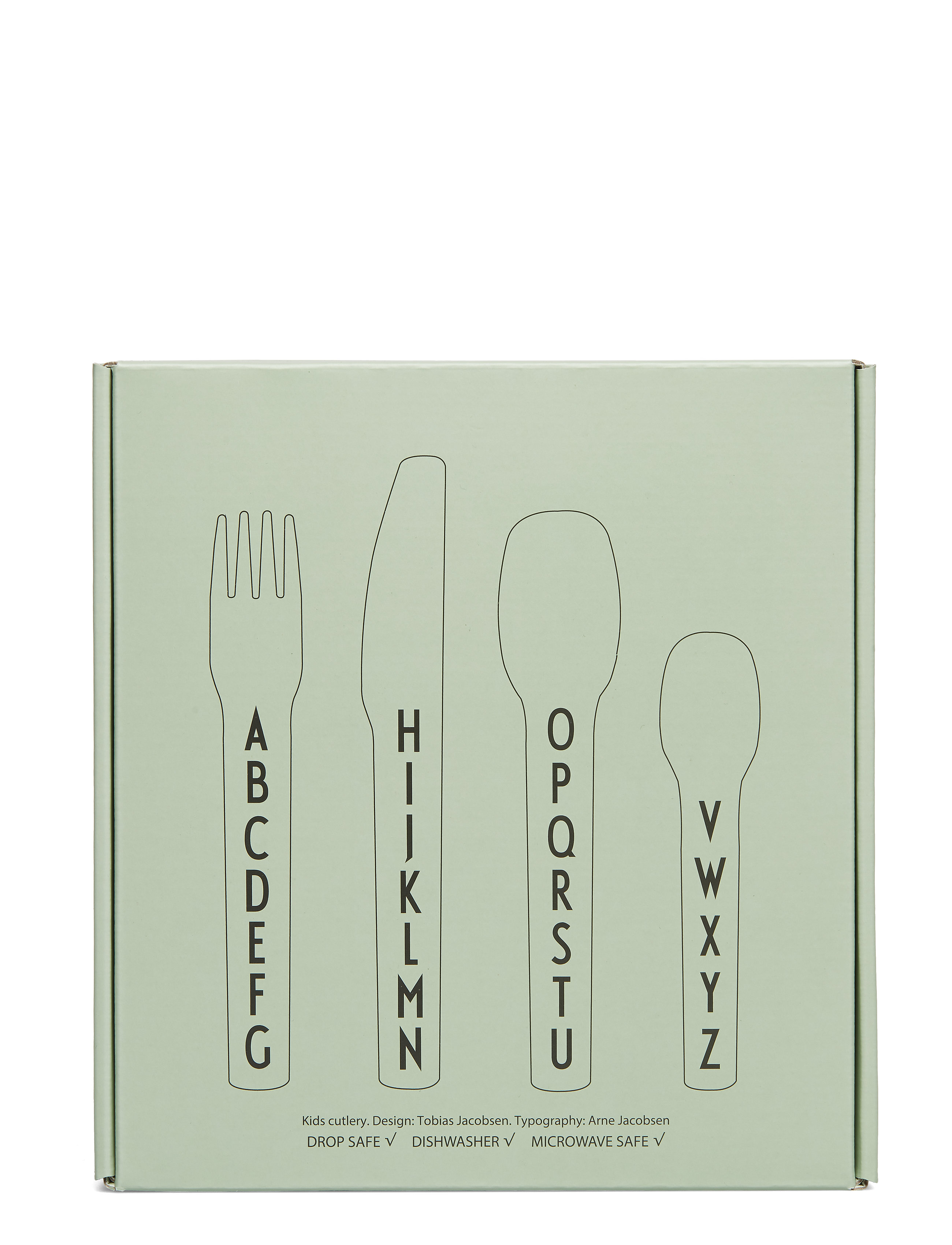 Design Letters - Kids Cutlery - bestick - green - 1