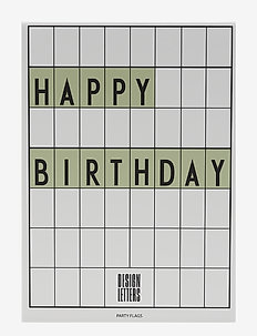 Happy Birthday flags, Design Letters