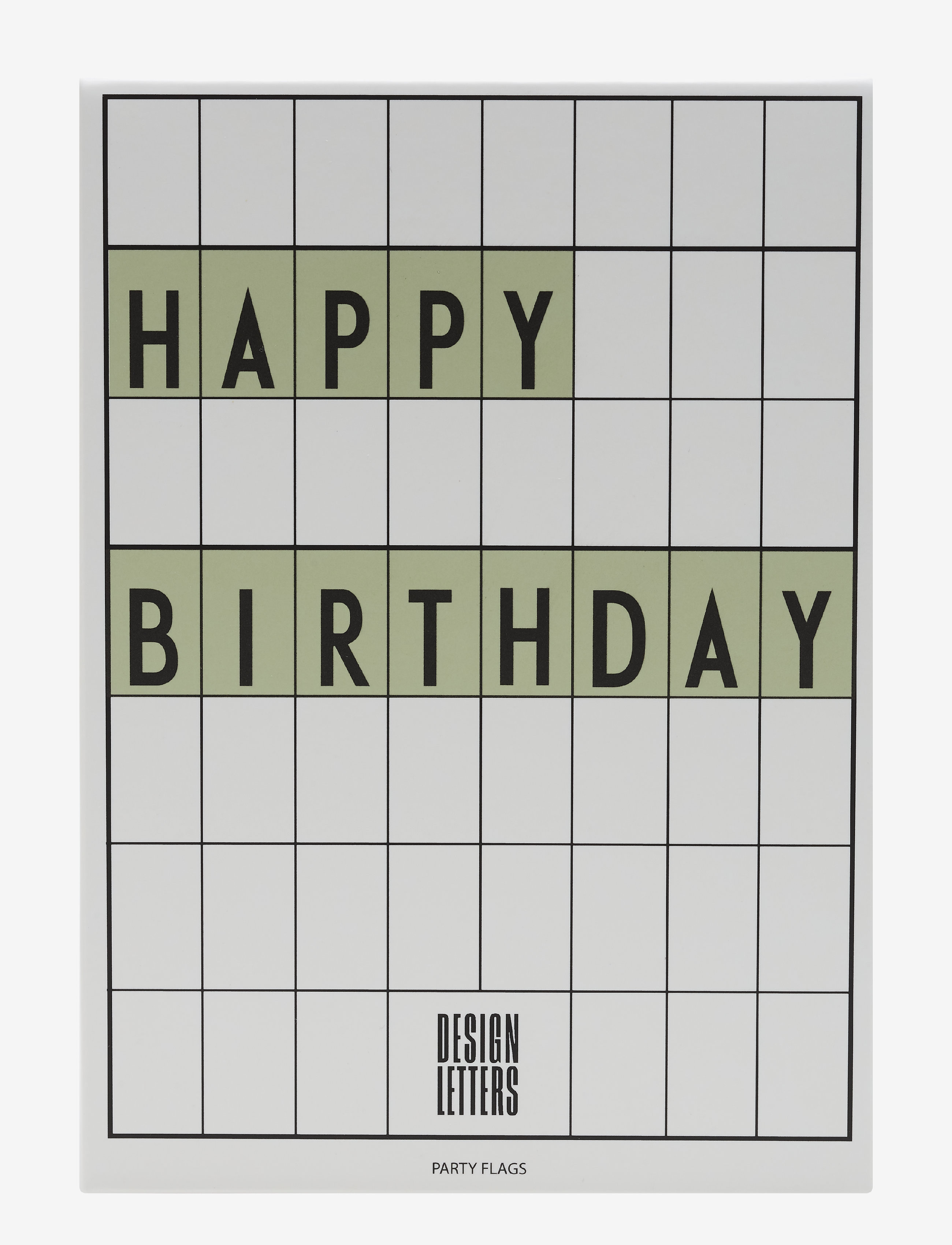 DESIGN LETTERS Happy Birthday Flags Patterned - One Size - Unisex
