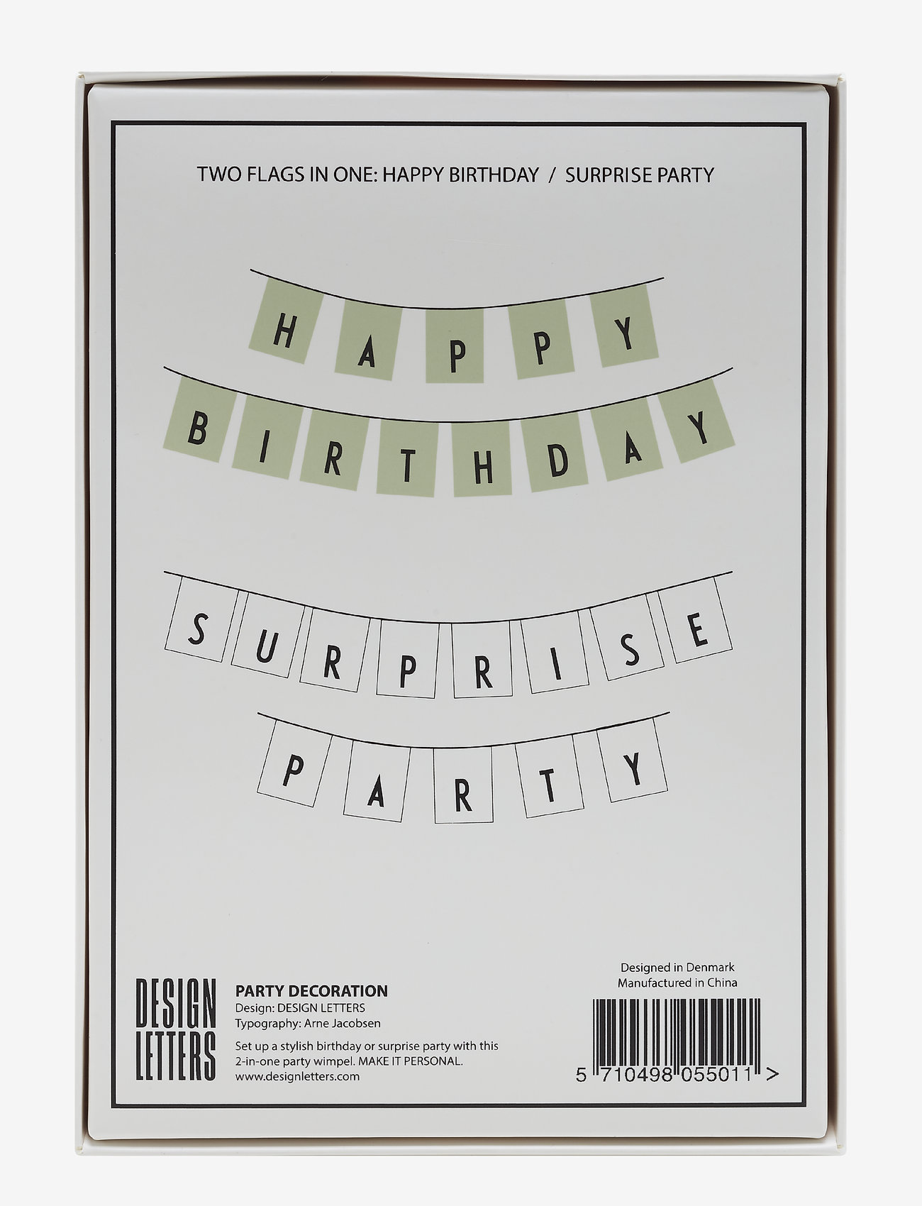 Design Letters - Happy Birthday flags - laveste priser - green - 1