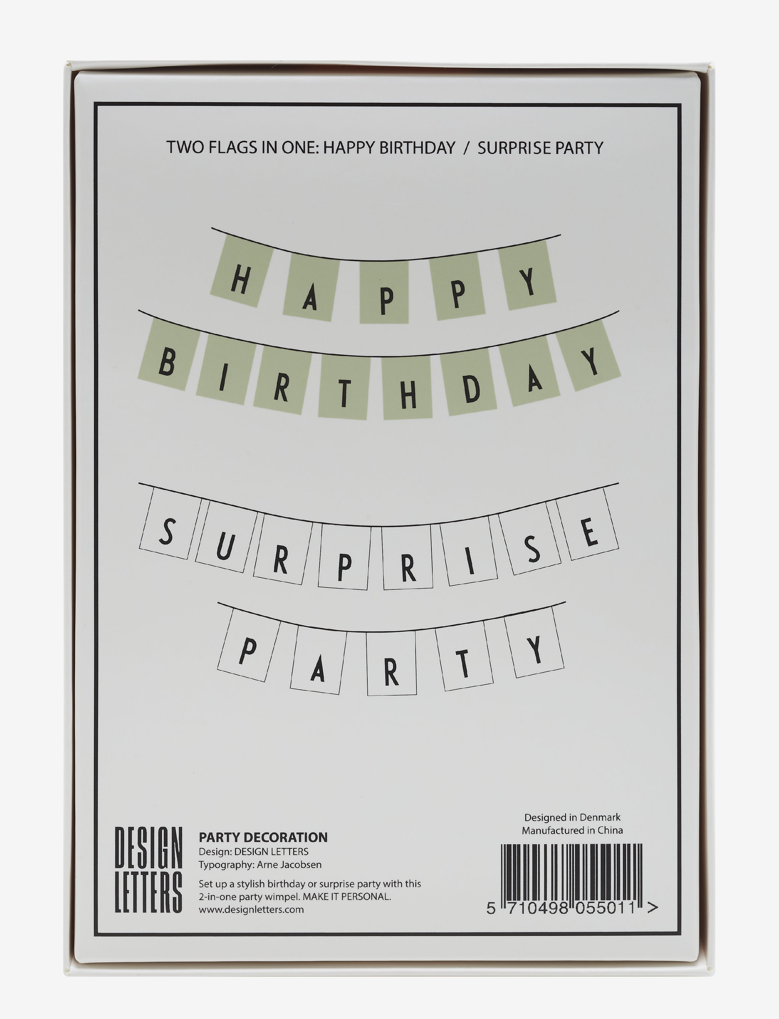 Design Letters - Happy Birthday flags - laveste priser - green - 1