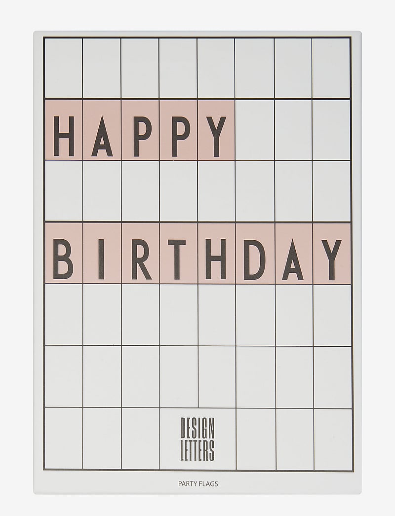 Design Letters - Happy Birthday flags - madalaimad hinnad - pink - 0