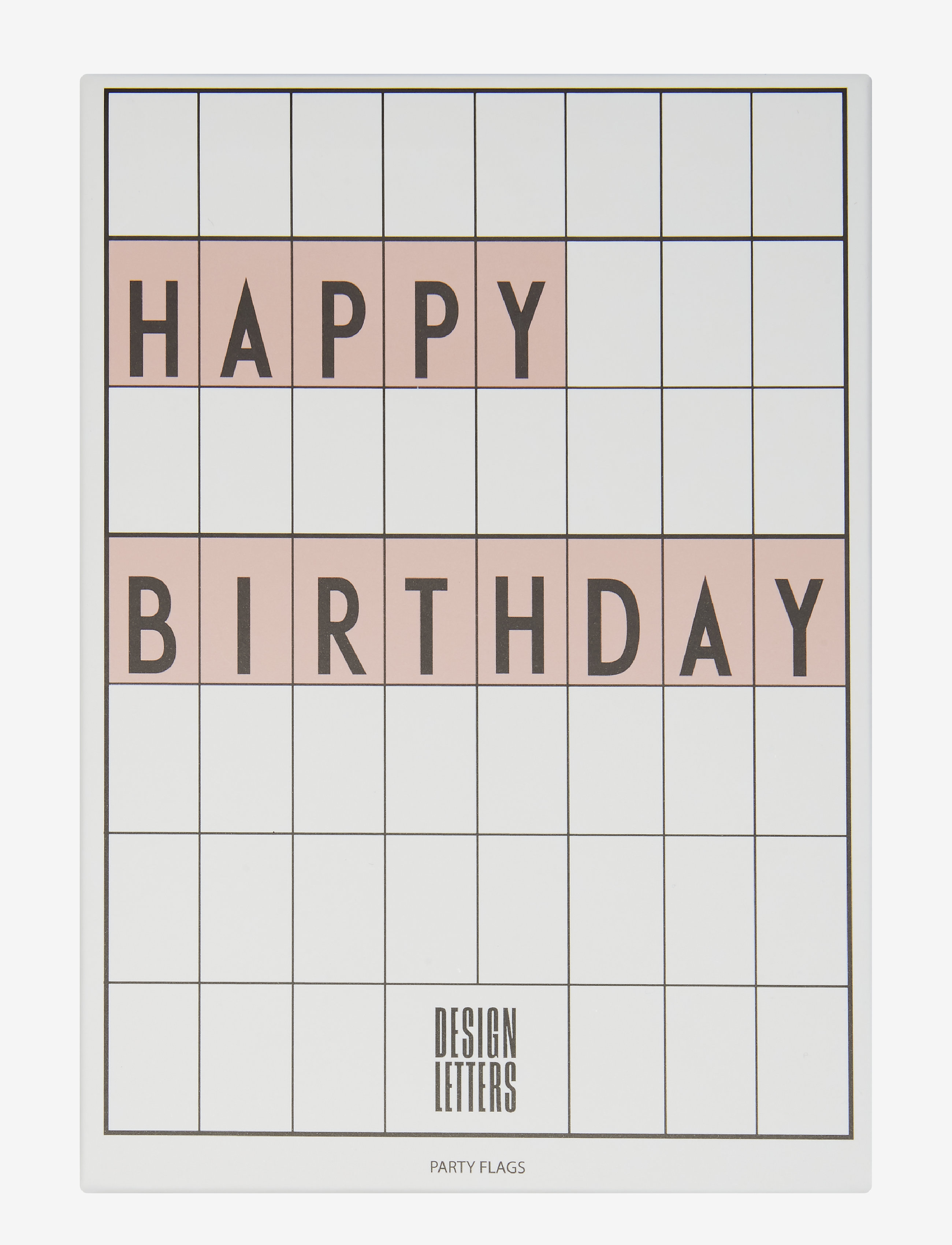 Design Letters Happy Birthday flags - Kontoritarbed - PINK / multi