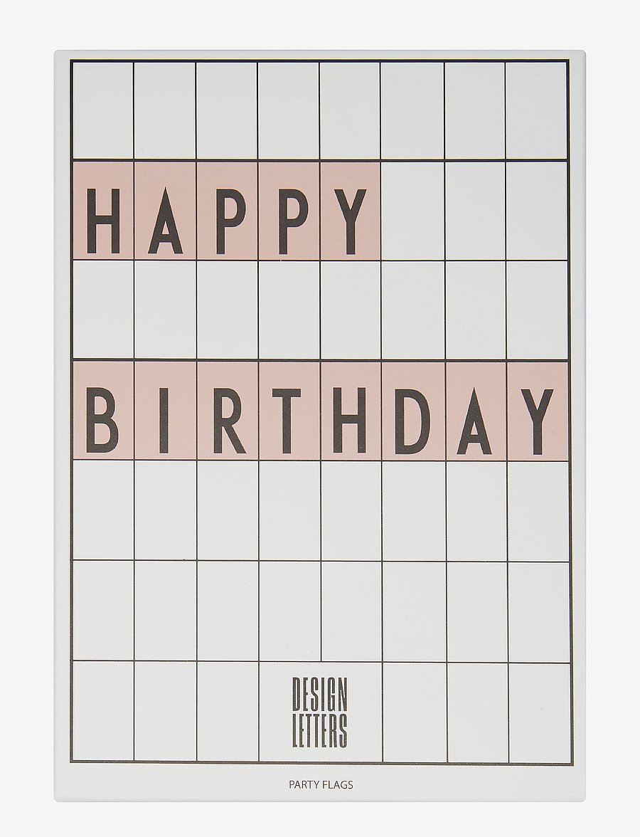 Design Letters - Happy Birthday flags - madalaimad hinnad - pink - 0