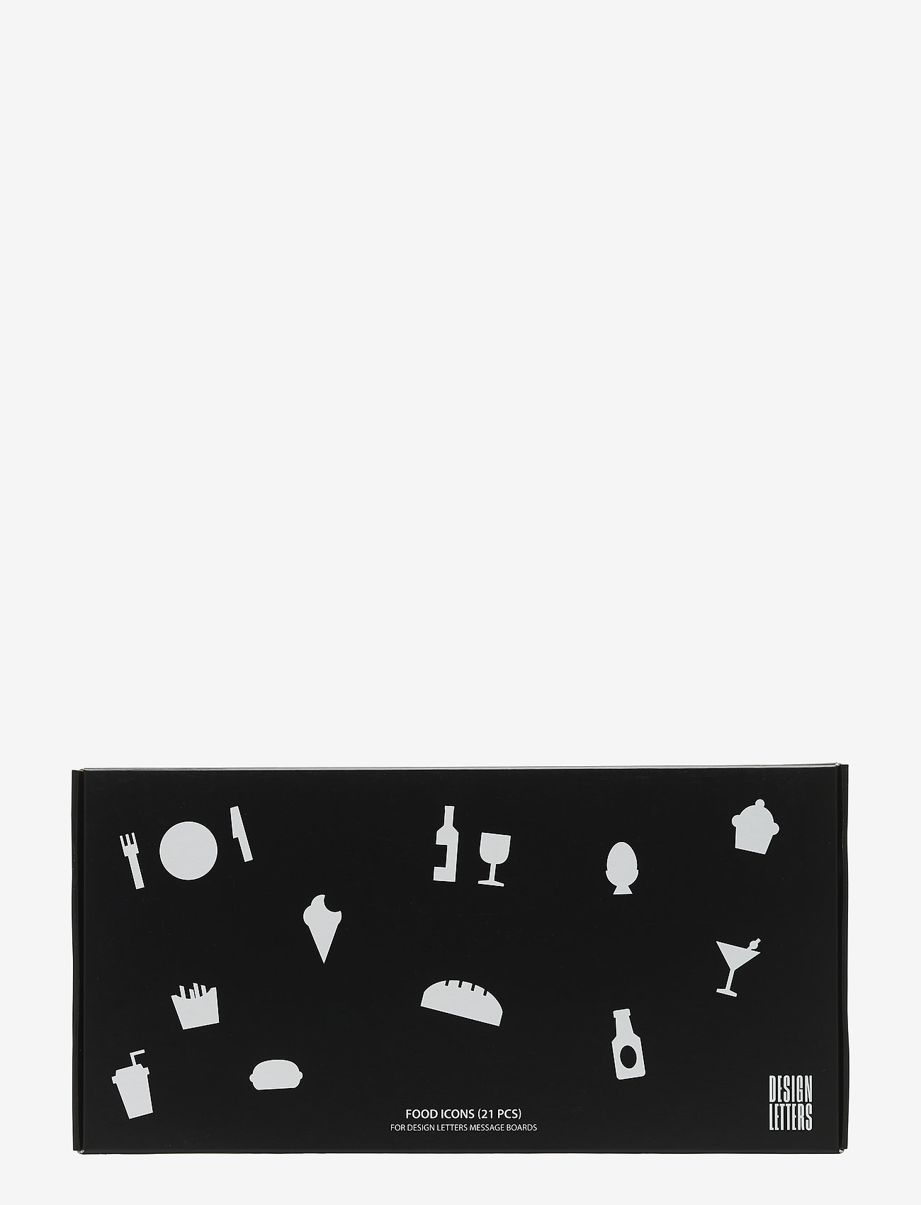 Design Letters - Food icons for message board - laveste priser - black - 0