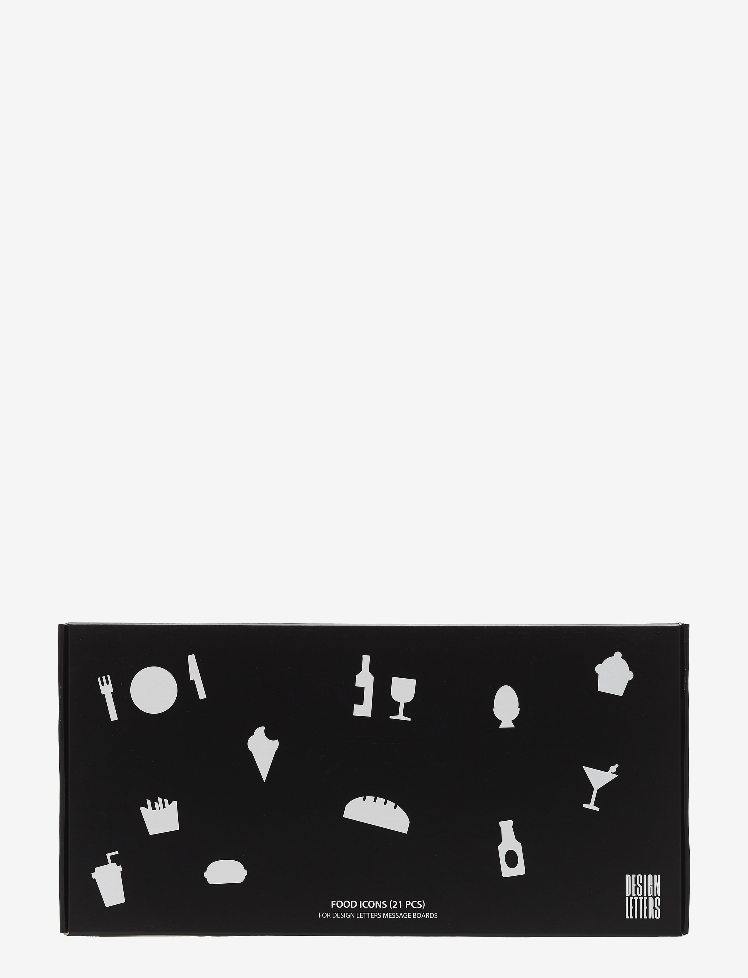Design Letters Food Icons For Message Board, One Size, Decoration, Schwarz - Office Material, Homeware