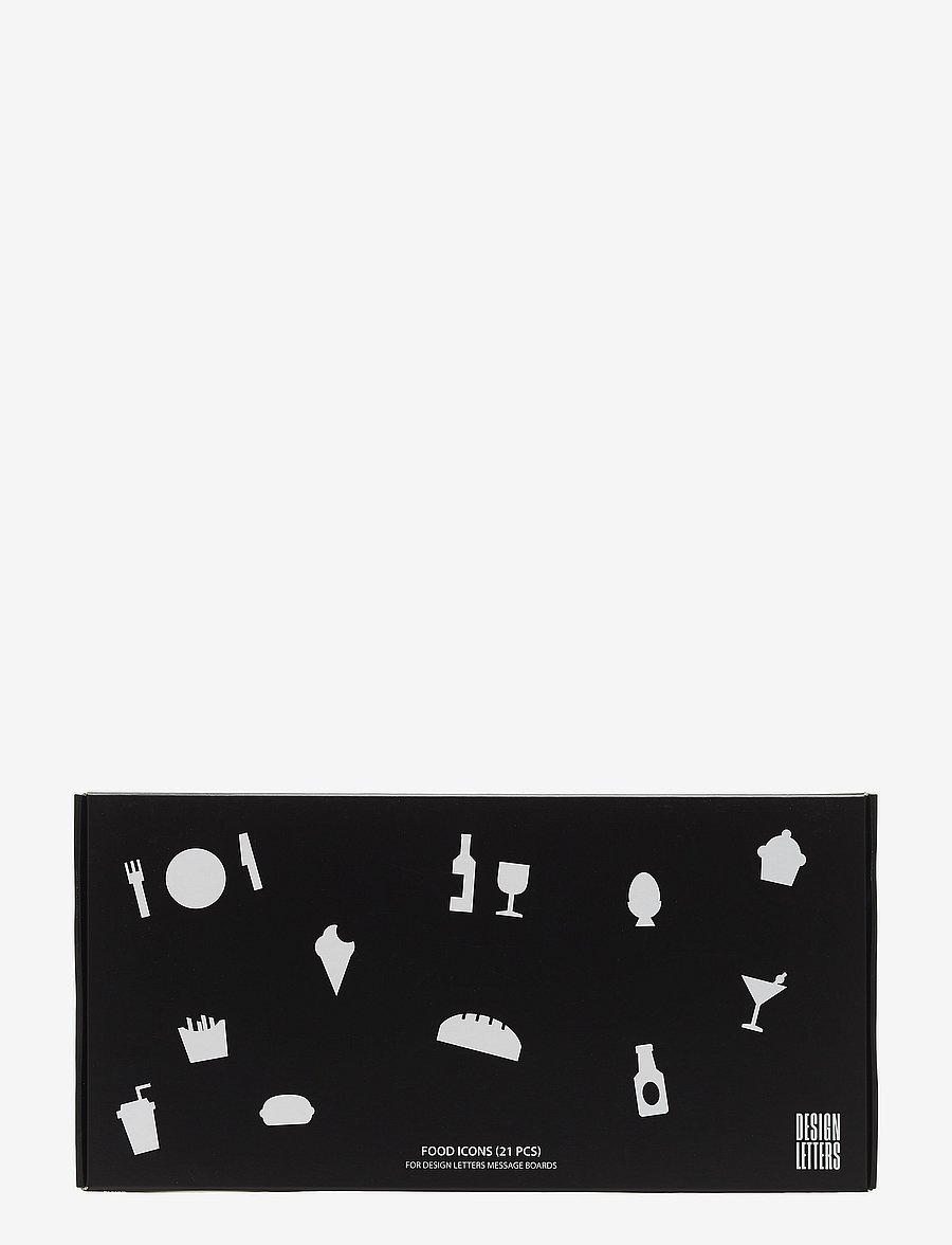 Design Letters - Food icons for message board - køb efter pris - white - 0