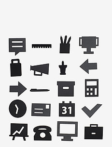 Office icons for message board, Design Letters