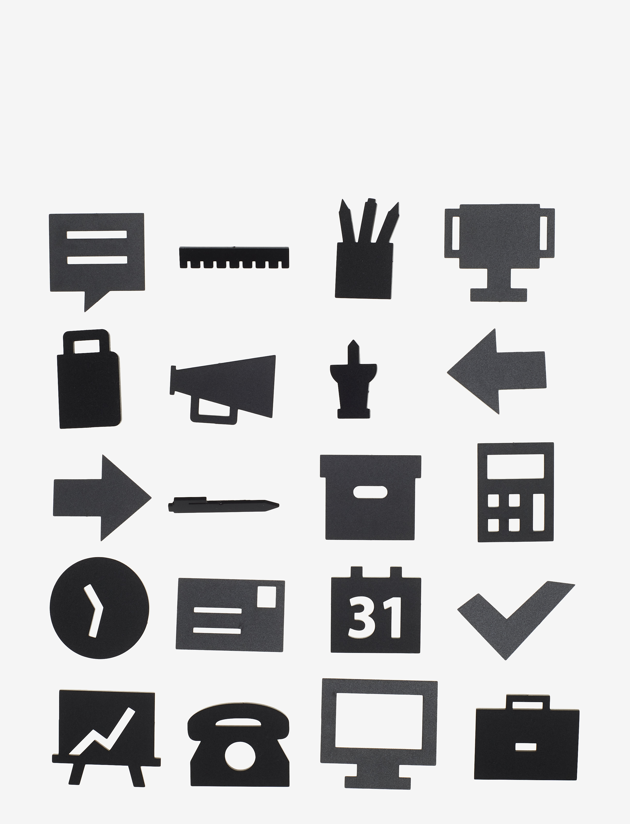 DESIGN LETTERS Office Icons For Message Board Schwarz - One Size - Unisex